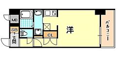 エスライズ新神戸 1Kの間取図画像