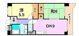 エスポワールダイエイ 2DKの間取図画像