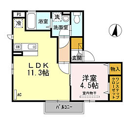 セルバート 1LDKの間取図画像
