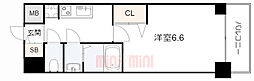 プレサンスハーバーランドアンド・シー 1Kの間取図画像