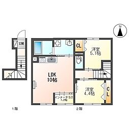 仮称尼崎市立花町4丁目新築アパート 2階/203
