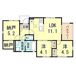 サンライズ平和台 2SLDKの間取図画像