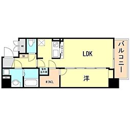 ダイドーメゾン神戸元町 1LDKの間取図画像