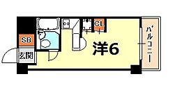 メゾンドアクトゥール ワンルームの間取図画像