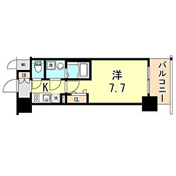 エスプレイス神戸ウエストゲート 1Kの間取図画像