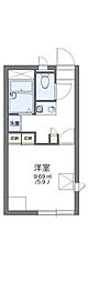 レオパレスピボットハイムC 1Kの間取図画像