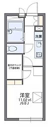レオパレス青渓 1Kの間取図画像
