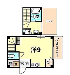 パイン神戸元町 ワンルームの間取図画像