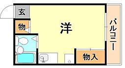 カサ・ダイフク ワンルームの間取図画像
