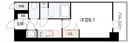 アドバンス神戸セラフィム 1Kの間取図画像