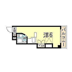 ラ・パルフェ・ド・シェリール ワンルームの間取図画像
