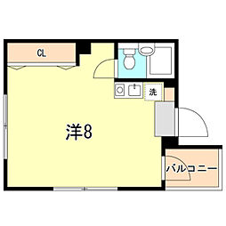 サイプレス板宿 ワンルームの間取図画像