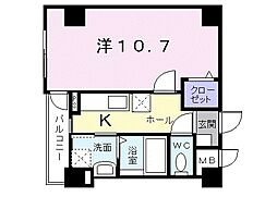 ジオカミーノ 1Kの間取図画像
