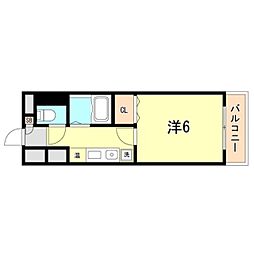 シンプルライフ板宿 1Kの間取図画像