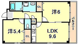 ベル・アエフ 2LDKの間取図画像