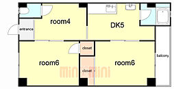 丸吉マンション 3DKの間取図画像