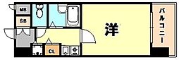 リーガル新神戸 1Kの間取図画像