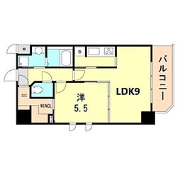 S・RESIDENCE神戸磯上通 1LDKの間取図画像