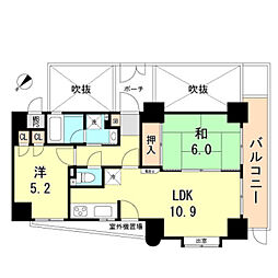 ライオンズマンション須磨マリンビュー 2LDKの間取図画像