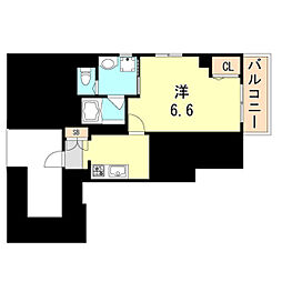 文平ハウス 1Kの間取図画像