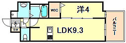 ESRISE神戸三宮山手通壱番館 1LDKの間取図画像