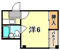 ドミトリー板宿 1Kの間取図画像