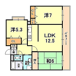 シティ南落合 3LDKの間取図画像