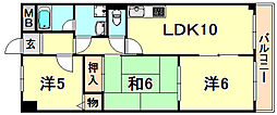 シャトレンうぐいす 3LDKの間取図画像