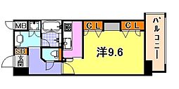 KAISEI新神戸第2WEST 1Kの間取図画像