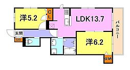 シャーメゾン天王 2LDKの間取図画像