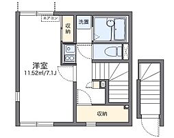 レオネクストソレイユ籠池 1Kの間取図画像