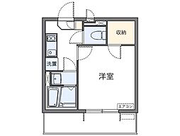 レオネクスト苅藻2 1Kの間取図画像