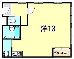 アムス下祇園 ワンルームの間取図画像