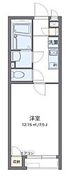 CLEINO楠谷23 1Kの間取図画像