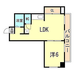 永光マンション 1LDKの間取図画像