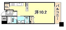 アーバネックス神戸駅前 ワンルームの間取図画像