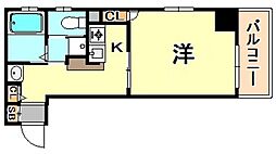 エステムコート神戸ハーバーランド前2 1Kの間取図画像