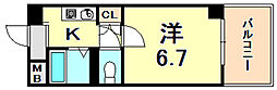 ラポート 1Kの間取図画像