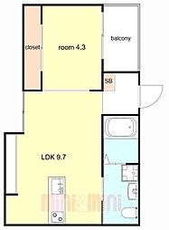 STAY THE HOUSE 須磨 SEA SIDE 1LDKの間取図画像