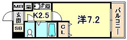 エスリード三宮 1Kの間取図画像