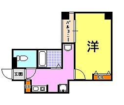 CITYSPIRE神戸元町 1Kの間取図画像