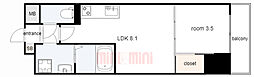 LIVIAZKOBELaMer 1LDKの間取図画像