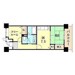 明泉寺南住宅明泉寺シティコート 2DKの間取図画像