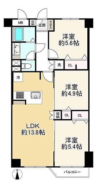 間取りを拡大表示