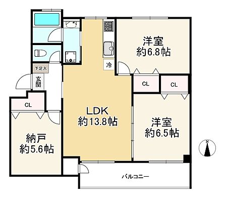 2SLDK 間取り
