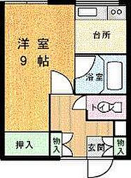 コーポマルシン 1Kの間取図画像