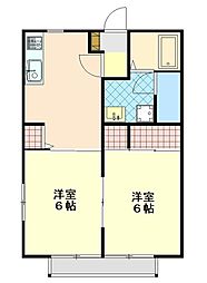 ファミールフラッツ 2DKの間取図画像
