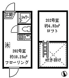 ソフィアサテライト ワンルームの間取図画像