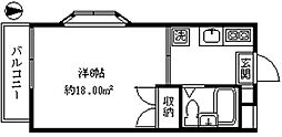 ボナミ 1Kの間取図画像