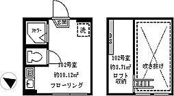 フェリスオータム ワンルームの間取図画像